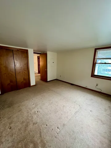 an empty room with a window