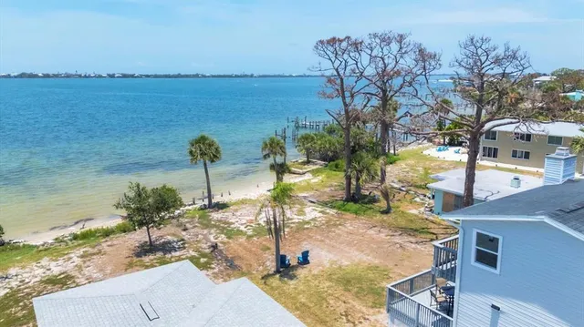 a view of a city with an ocean
