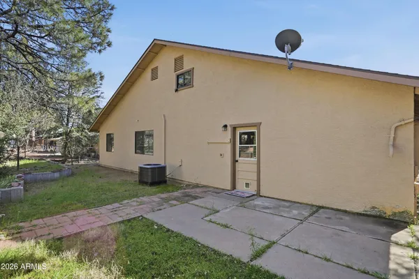 a backyard of a house