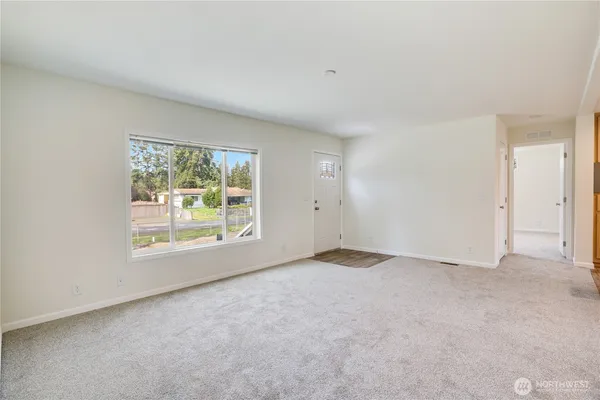 an empty room with a window