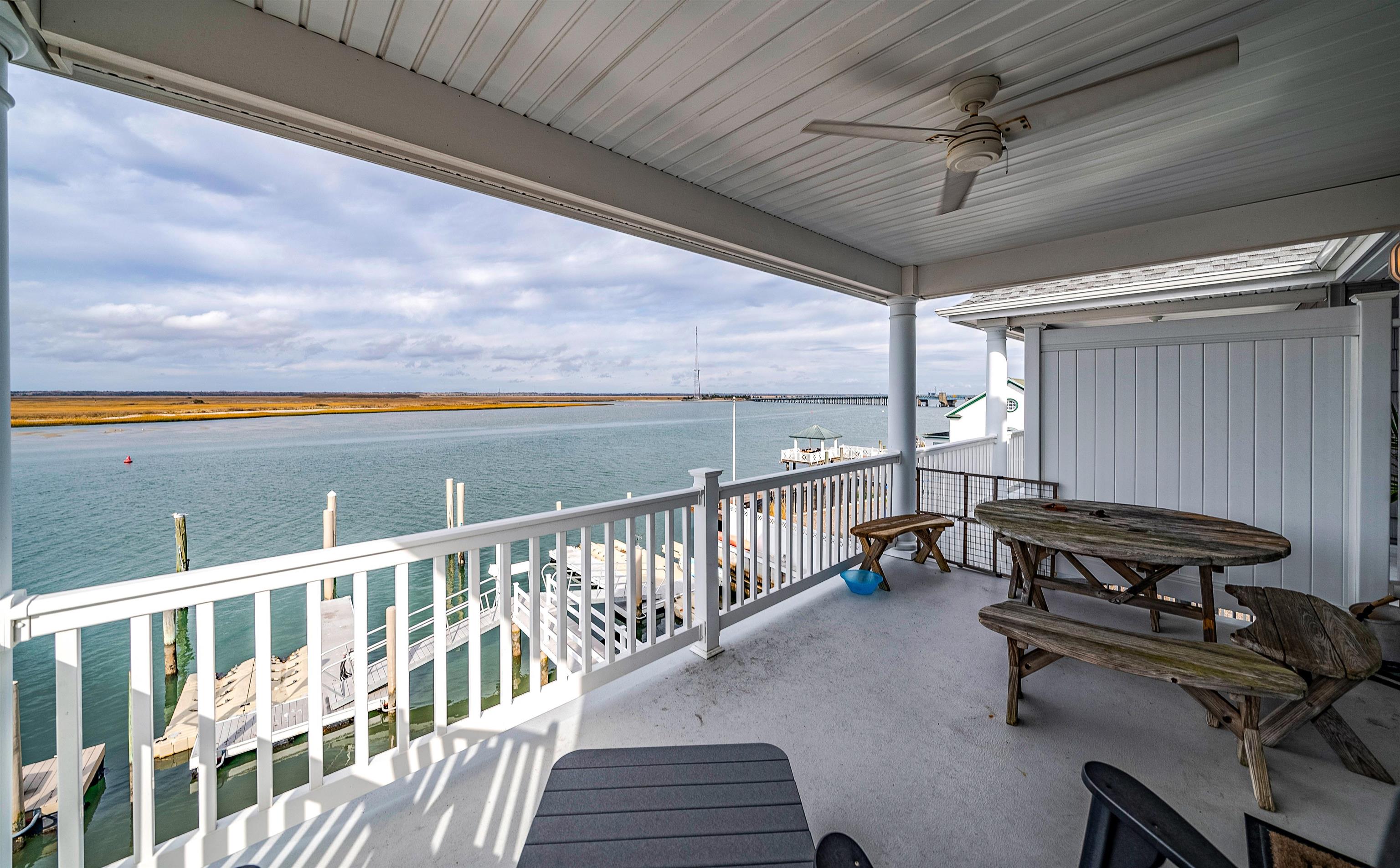 204 South Bayview, Unit SOUTH Strathmere, NJ 08248 - Photo 15 of 21 a view of balcony with furniture