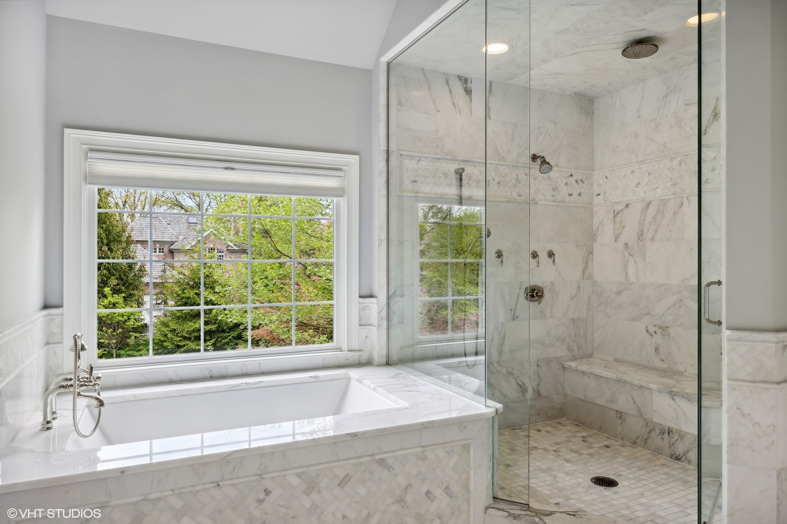 339 Linden Street Winnetka, IL 60093 - Photo 26 of 69 a bathroom with a shower and a bathtub