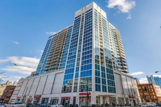 a front view of a building