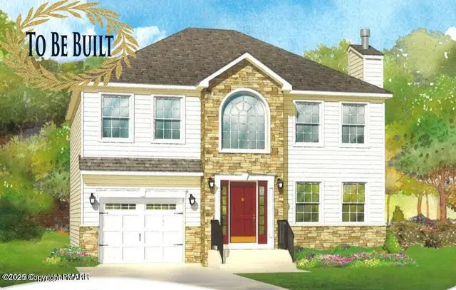 a front view of a house