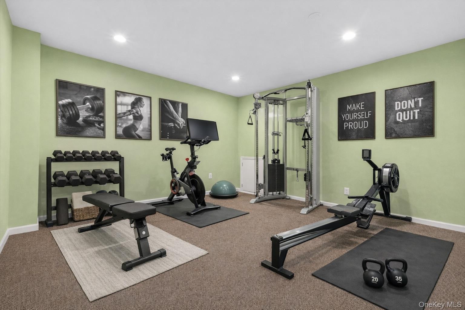45 East Hill Road Cortlandt Manor, NY 10567 - Photo 28 of 48 a view of a room with gym equipment