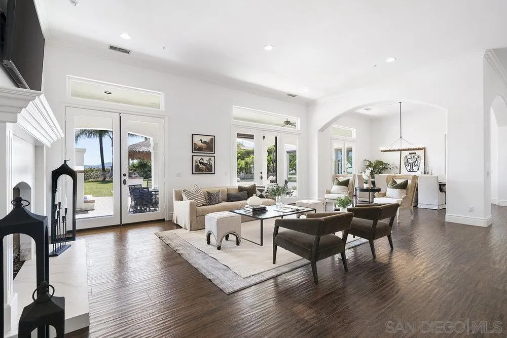 17864 Old Winemaster Way Poway, CA 92064 - Photo 3 of 22 a living room with furniture flat screen tv and wooden floor