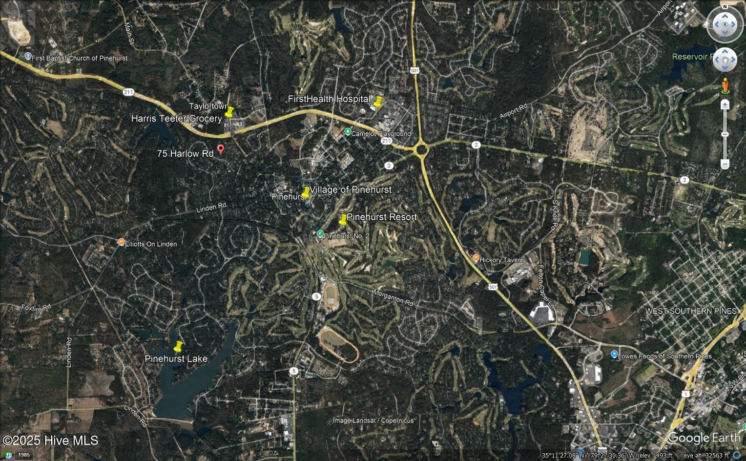 75 Harlow Road Pinehurst, NC 28374 - Photo 34 of 41 Google Earth Image