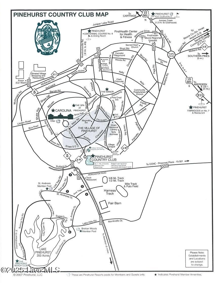75 Harlow Road Pinehurst, NC 28374 - Photo 38 of 41 PCC_Amenities_MAP