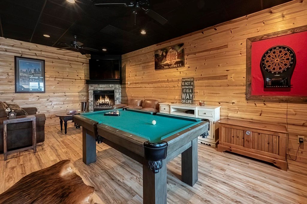 1722 Sun Rock Mountain Road Blue Ridge, GA 30513 - Photo 39 of 67 a room with pool table and chairs