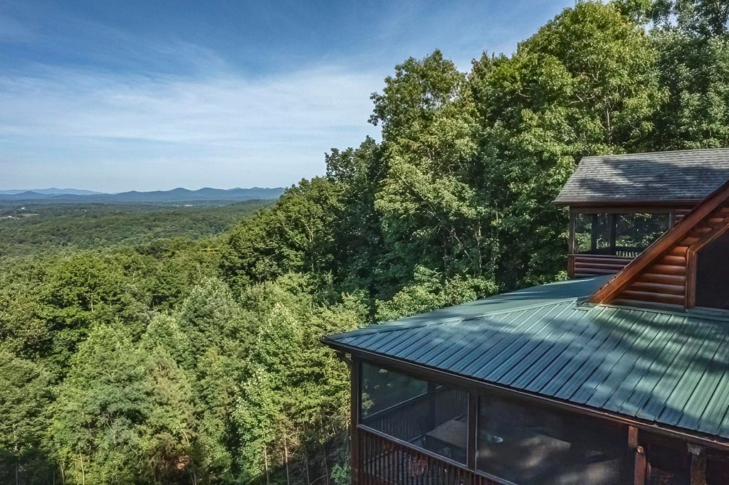 1722 Sun Rock Mountain Road Blue Ridge, GA 30513 - Photo 55 of 67 a view of a backyard from a balcony