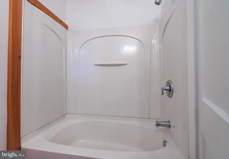 a bathroom with a tub