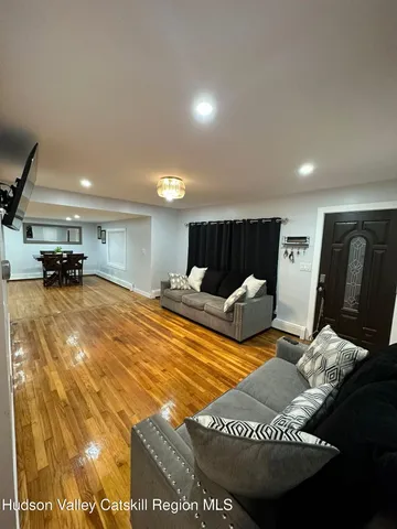 a view of a room with furniture