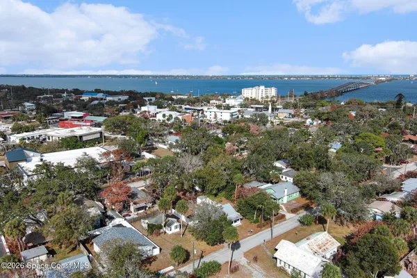 an aerial view of multiple house