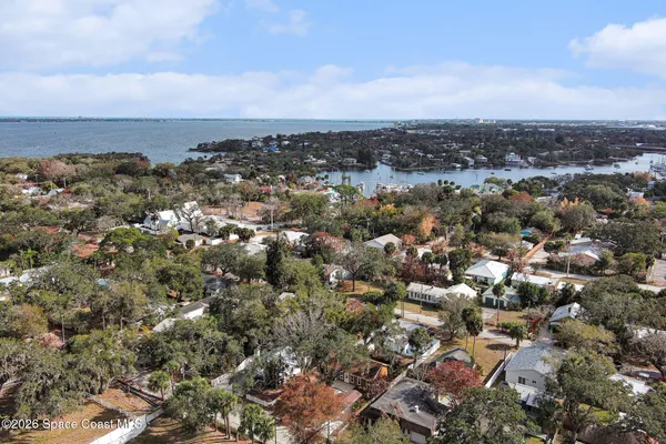 an aerial view of multiple house