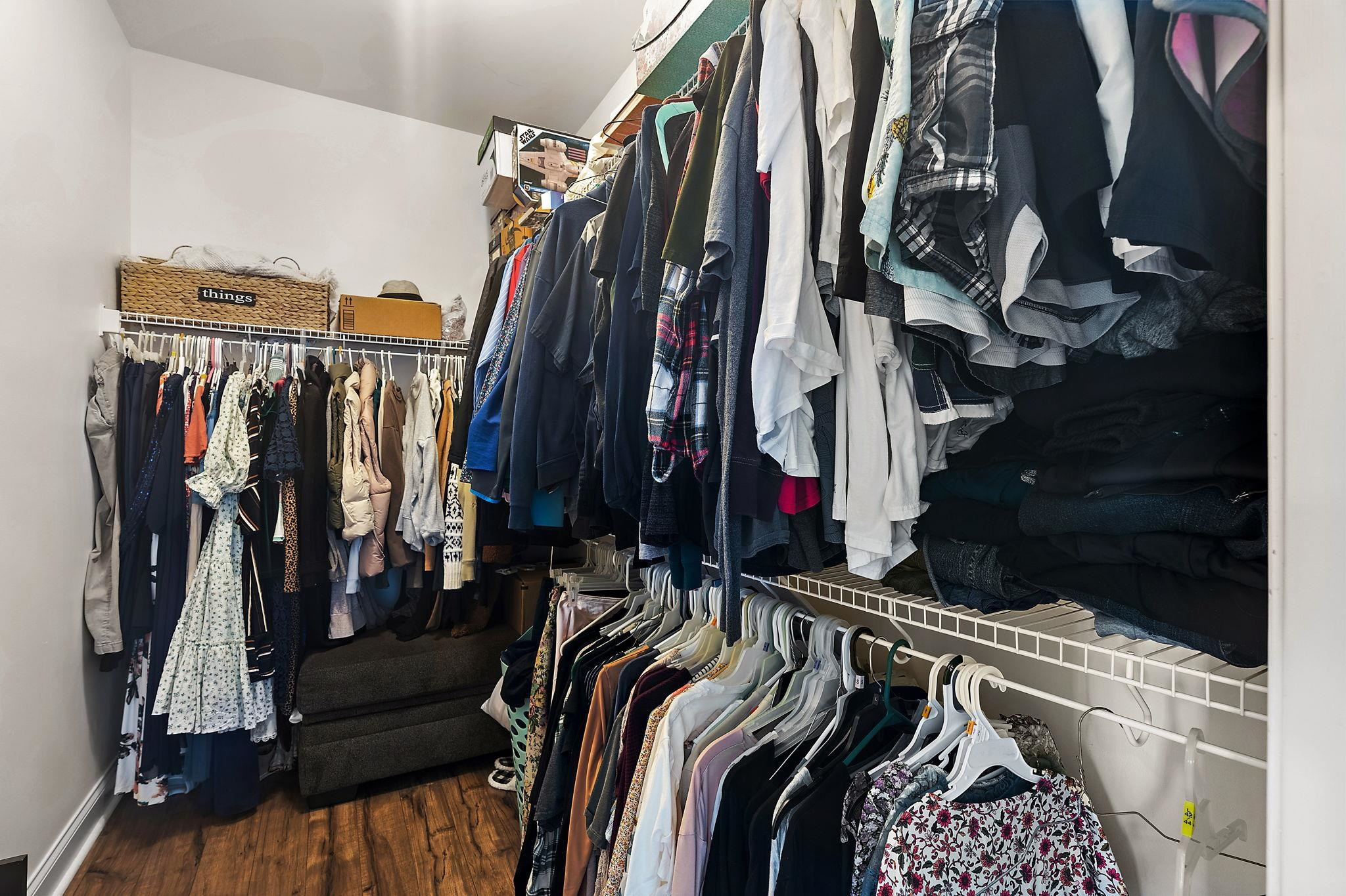 139 Torchie Drive Selma, NC 27576 - Photo 25 of 49 a view of walk in closet with clothes and shoes