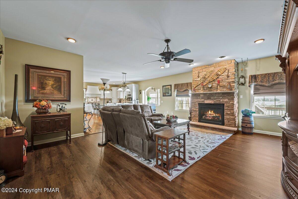 3209 Crest Vue Circle Danielsville, PA 18038 - Photo 40 of 95 a living room with furniture or kitchen and a fireplace