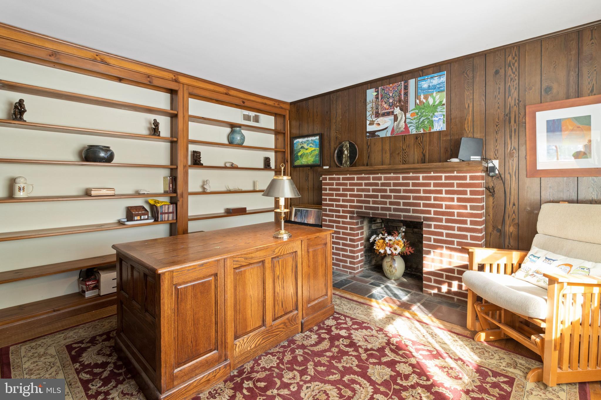 4590 New Hope Road New Hope, PA 18938 - Photo 13 of 47 First floor study with built in bookcases