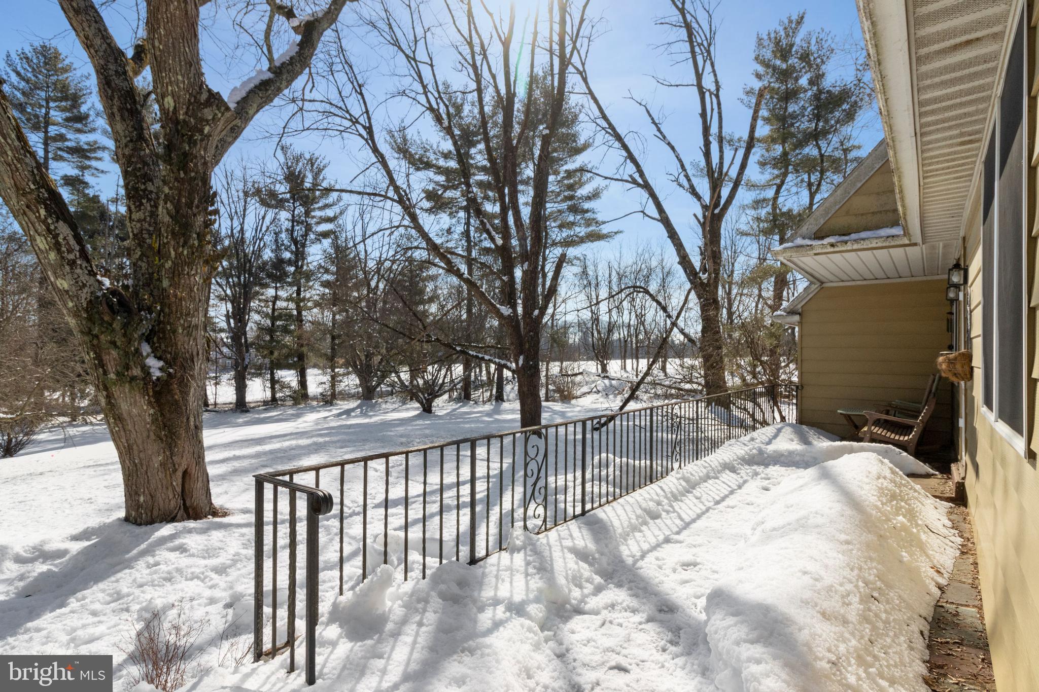 4590 New Hope Road New Hope, PA 18938 - Photo 30 of 47 Slate porch under all the snow!