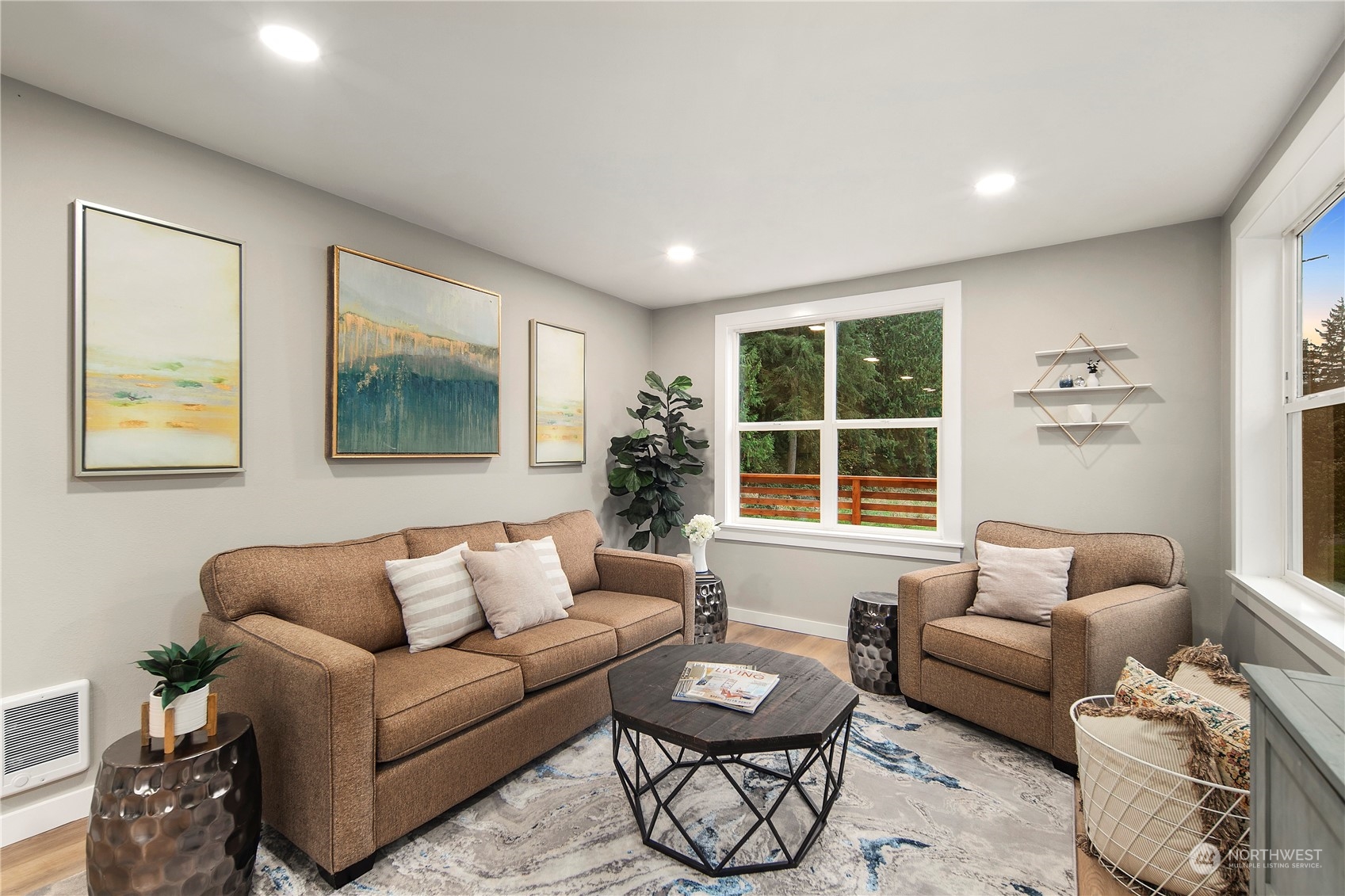 18847 Southeast Lake Youngs Road Renton, WA 98058 - Photo 4 of 38 a living room with furniture and a large window