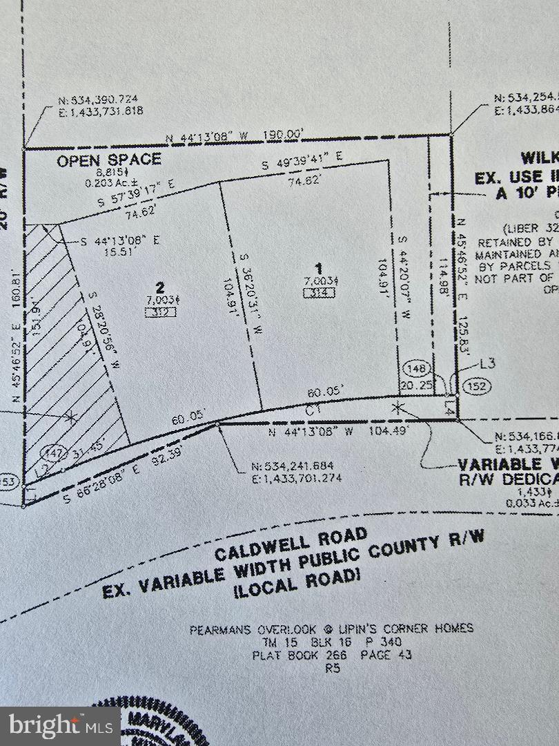 312 Caldwell Road Pasadena, MD 21122 - Photo 3 of 70 Caldwell Rd 2 Lot SUbvidion Plat