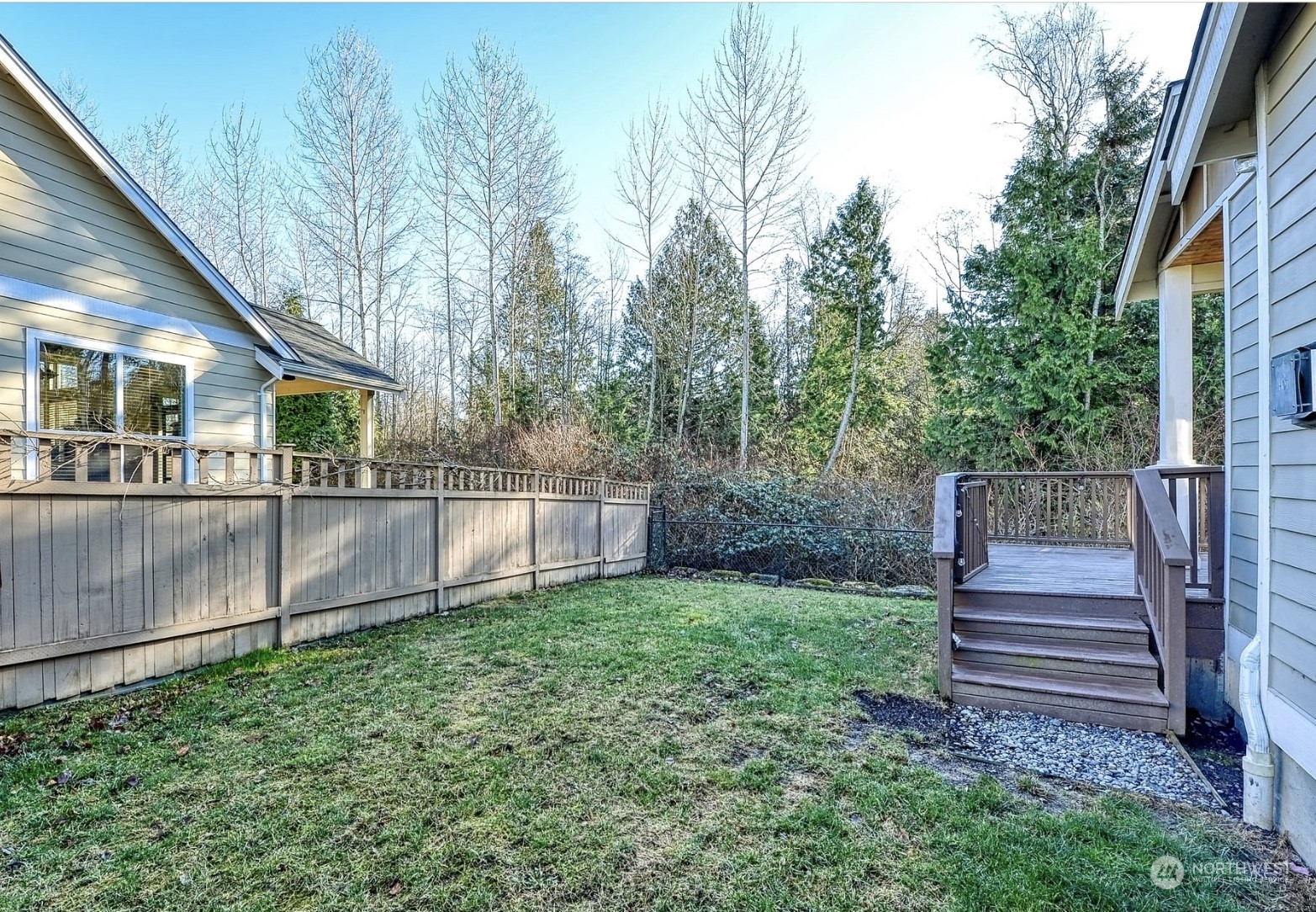 5576 Old Settler Drive Ferndale, WA 98248 - Photo 20 of 20 a view of a backyard with wooden fence