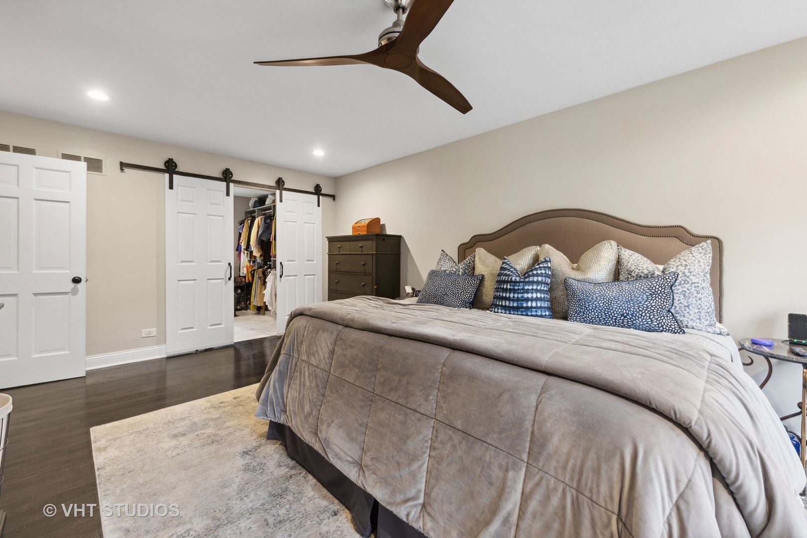 2S540 White Birch Lane Wheaton, IL 60189 - Photo 26 of 46 a bedroom with a bed and a ceiling fan