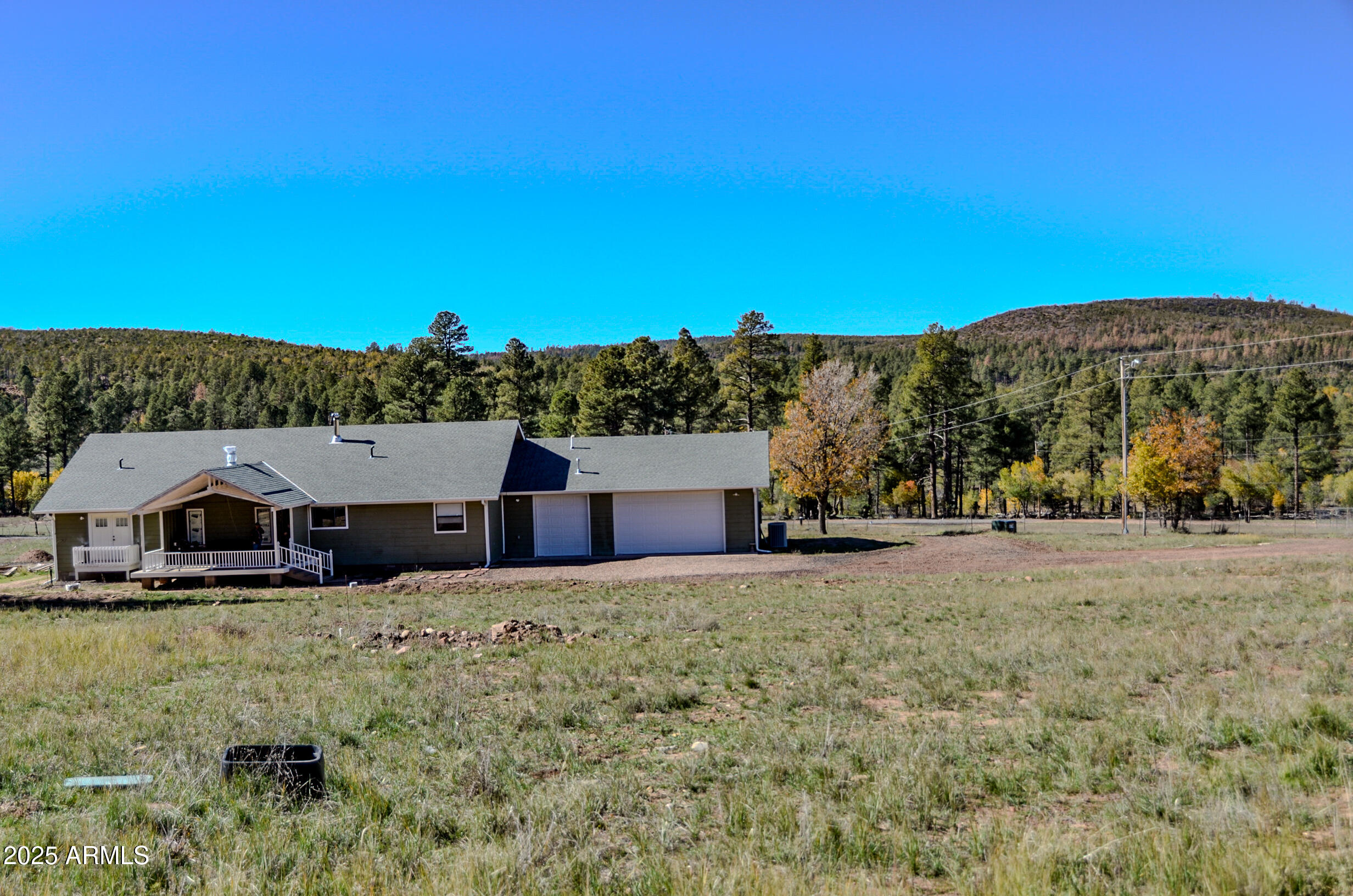 685 Kuhn Road Pinedale, AZ 85934 - Photo 67 of 74 a view of house with a yard and mountain in the background