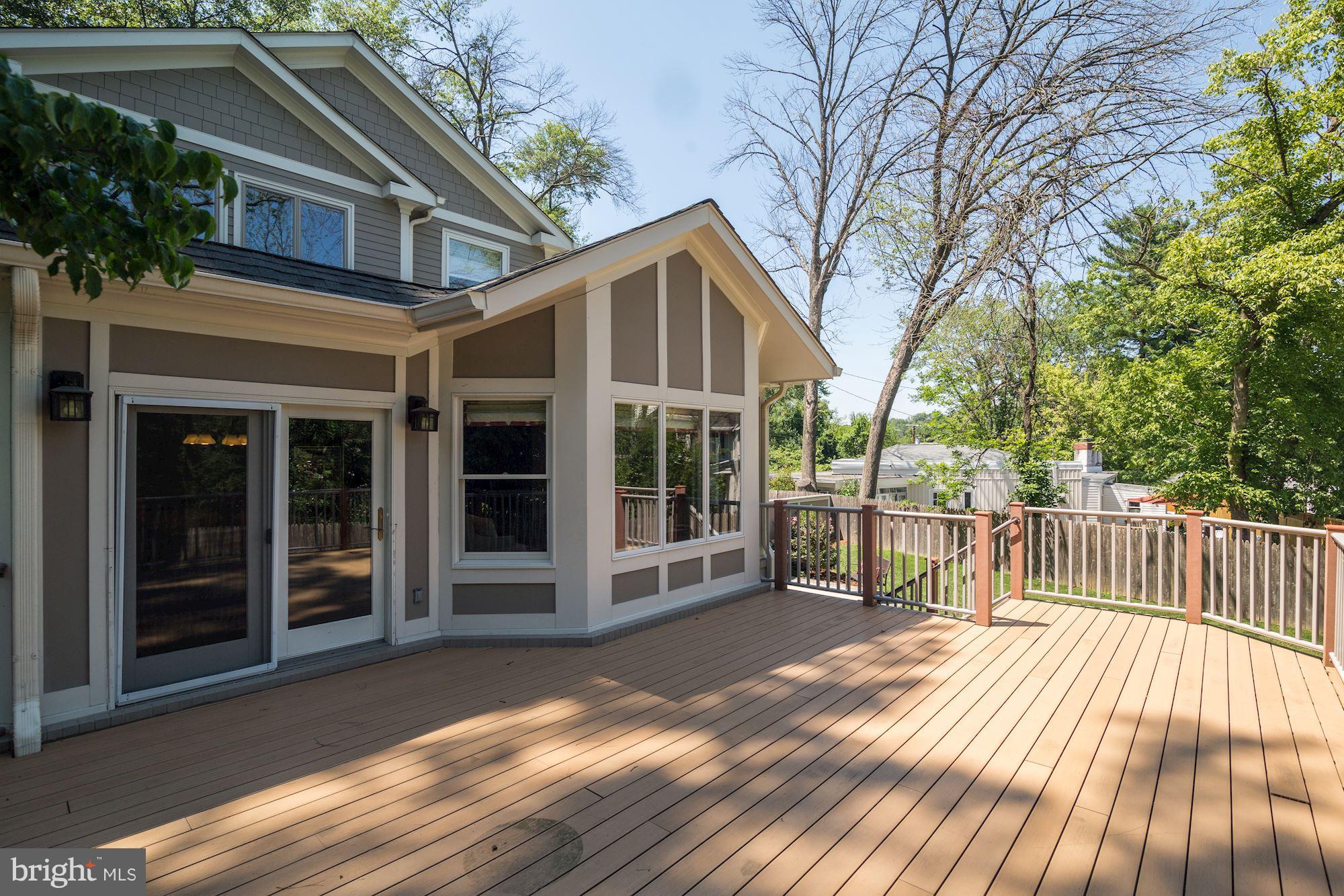 3224 Park View Road Chevy Chase, MD 20815 - Photo 13 of 30 Expansive deck overlooking green, fenced yard.
