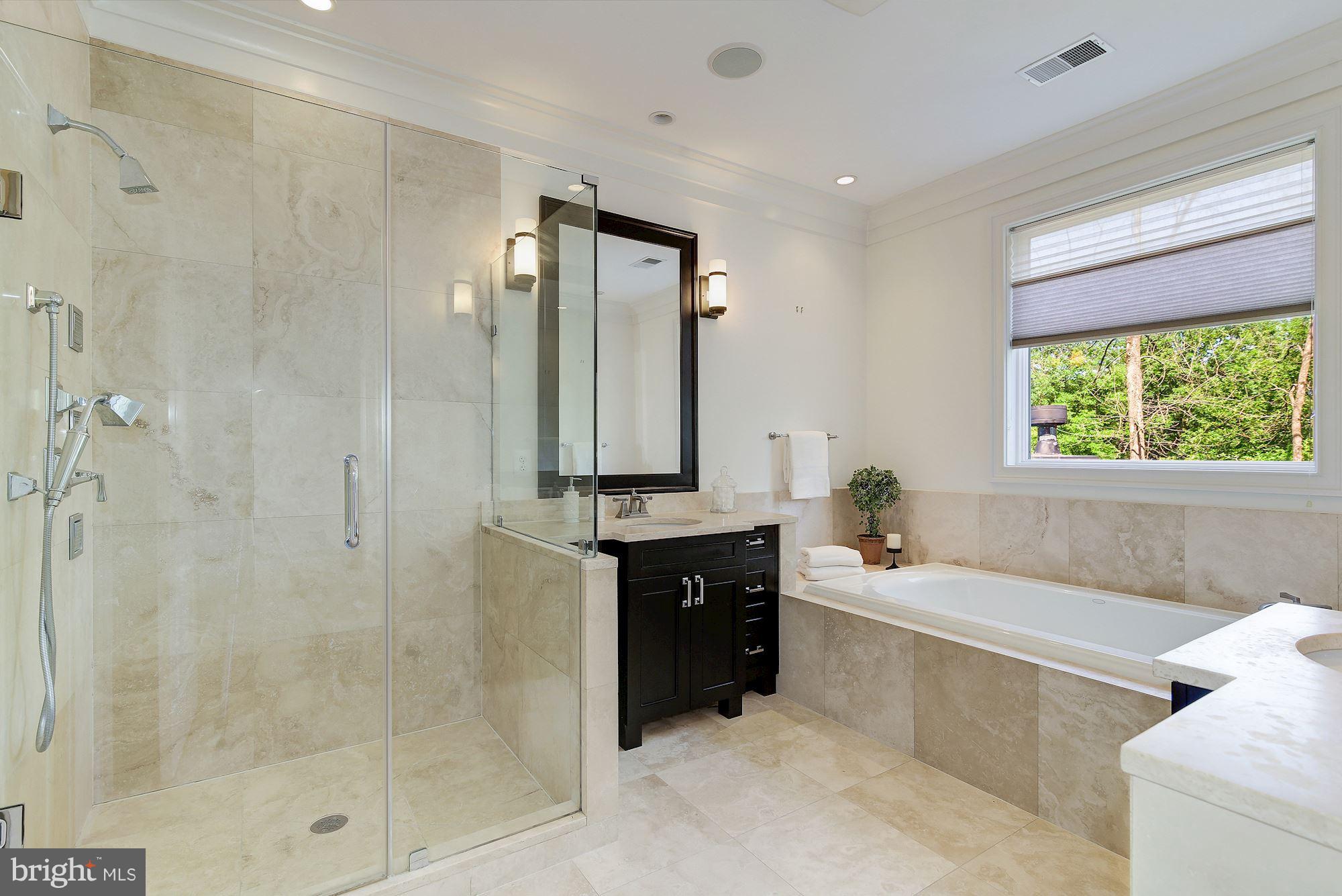 3224 Park View Road Chevy Chase, MD 20815 - Photo 19 of 30 Master bathroom with spa shower and jet tub.