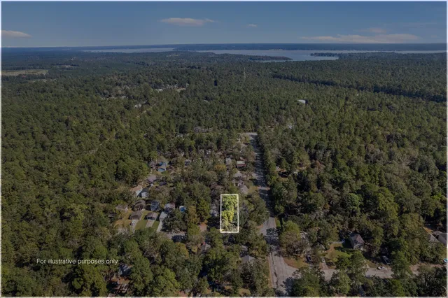 a view of a yard with a street