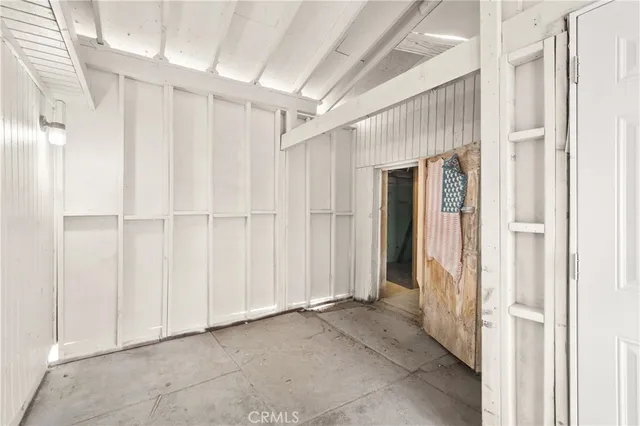 a view of a room with an entryway