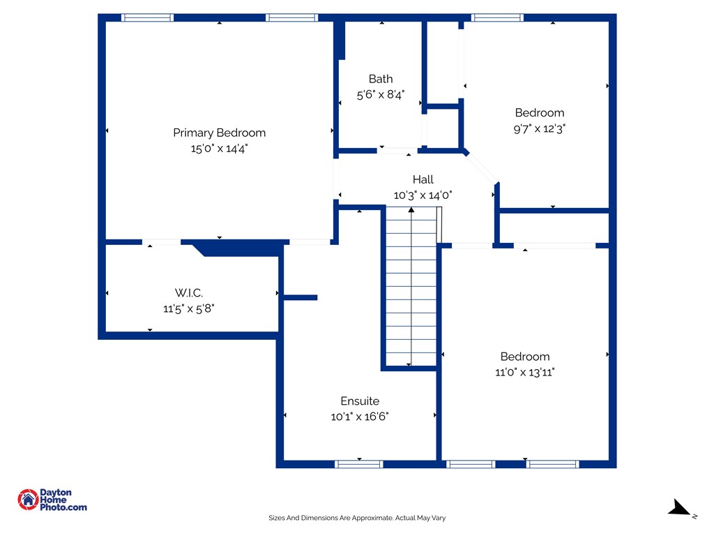 39 Holly Court Springboro, OH 45066 - Photo 42 of 42 This floor plan highlights a spacious primary bedroom with a walk-in closet and ensuite bathroom.