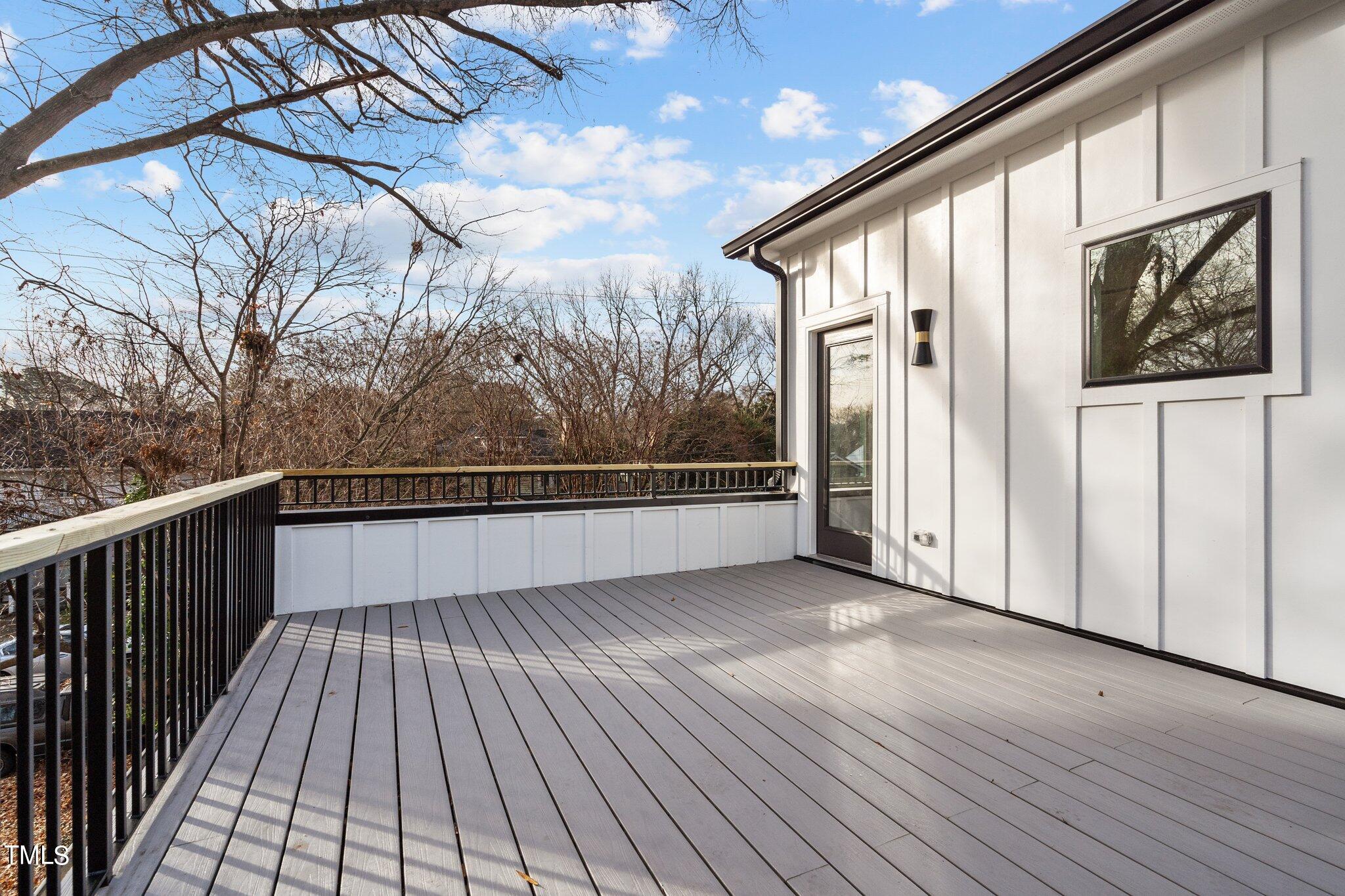 421 Harding Street Raleigh, NC 27604 - Photo 38 of 50 a view of balcony with wooden floor