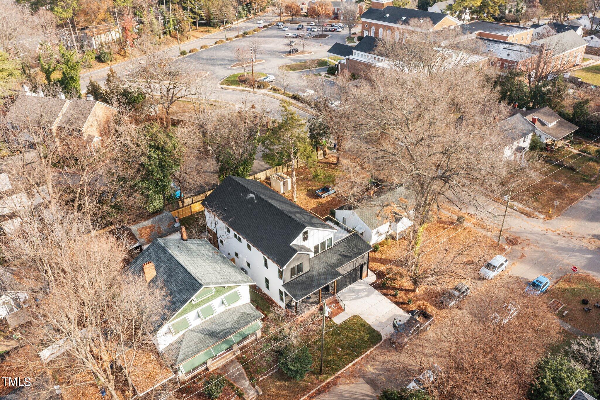 421 Harding Street Raleigh, NC 27604 - Photo 47 of 50 an aerial view of house with yard