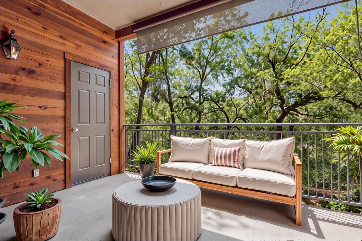 4711 Spicewood Springs Road, Unit 166 Austin, TX 78759 - Photo 19 of 25 a view of a two chairs in the porch