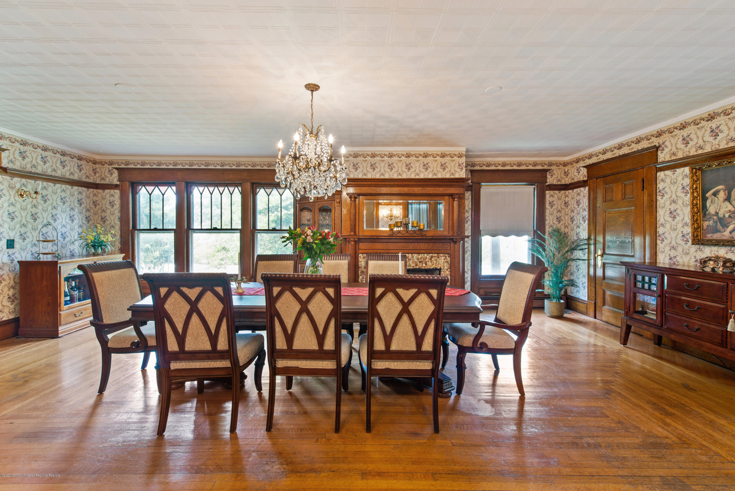 205 Main Street Keyport, NJ 07735 - Photo 18 of 42 a view of a dining room with furniture window and wooden floor