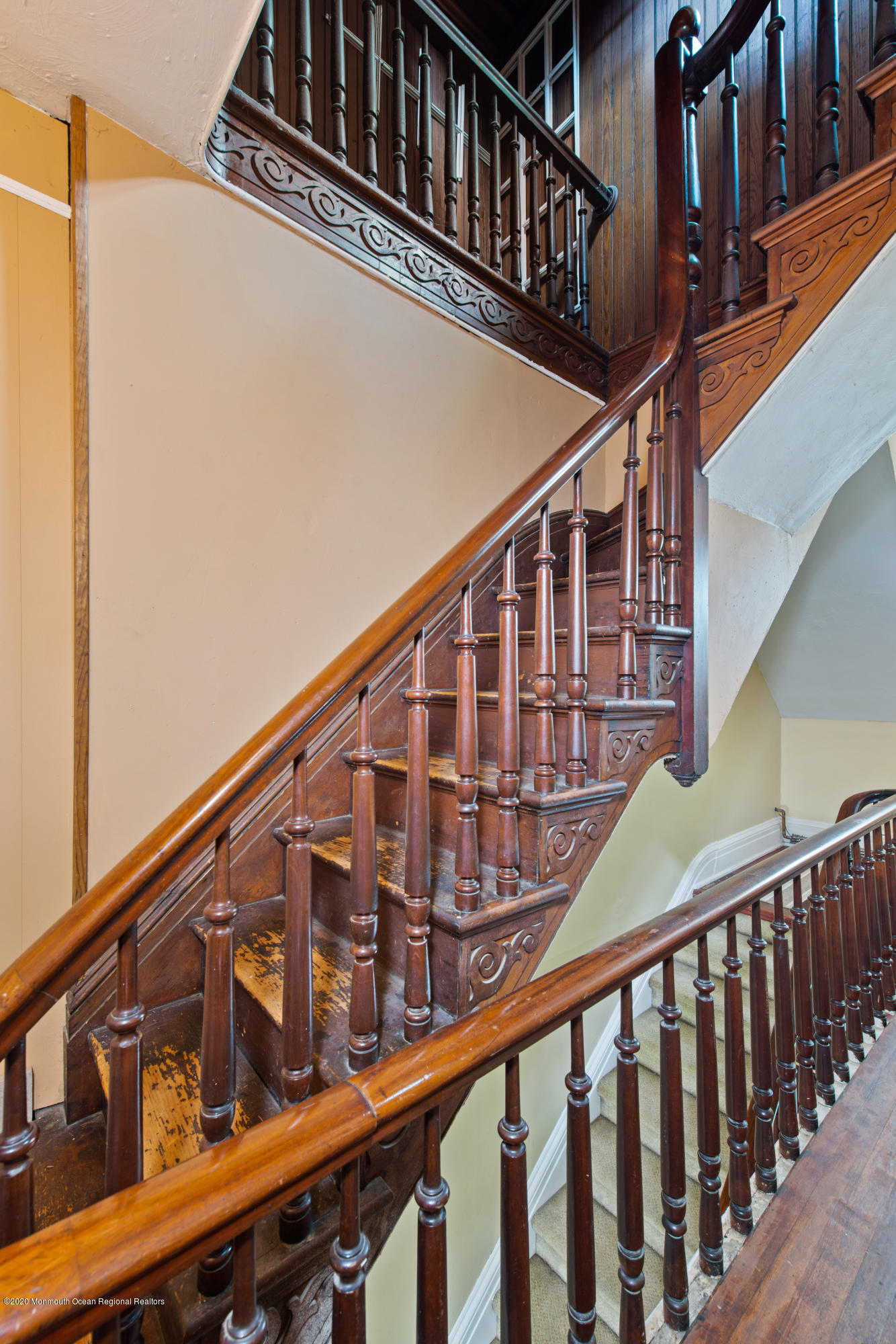 205 Main Street Keyport, NJ 07735 - Photo 25 of 42 a view of staircase with railing and white walls