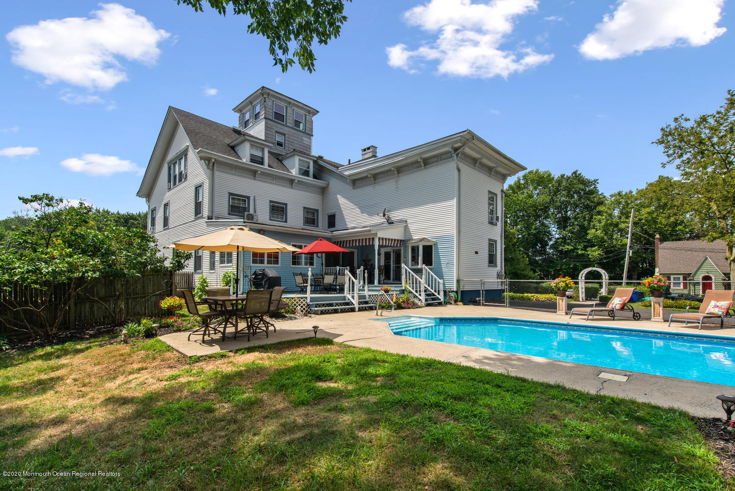 205 Main Street Keyport, NJ 07735 - Photo 39 of 42 a view of a house with swimming pool and sitting area