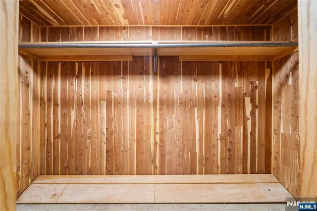 a view of a wooden door