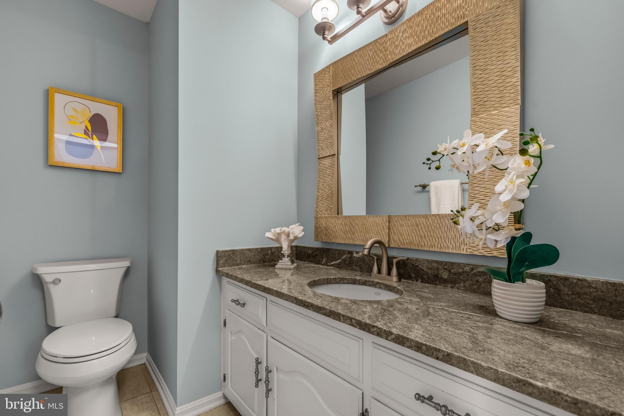 4007 West Braddock Road Alexandria, VA 22304 - Photo 47 of 52 a bathroom with a granite countertop toilet and a sink