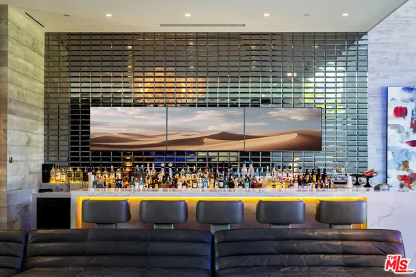 a kitchen with lots of counter top space