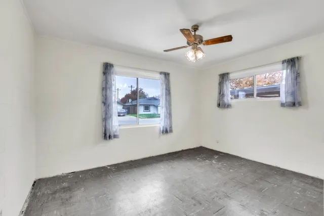 an empty room with window