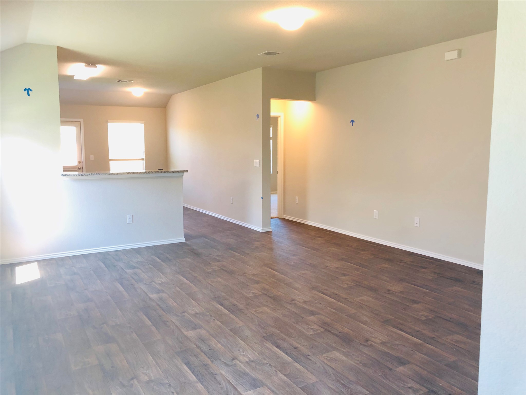 5712 Ronee Leah Drive Austin, TX 78724 - Photo 9 of 14 Spacious living area featuring hard surface flooring, neutral-toned walls, and recessed lighting
