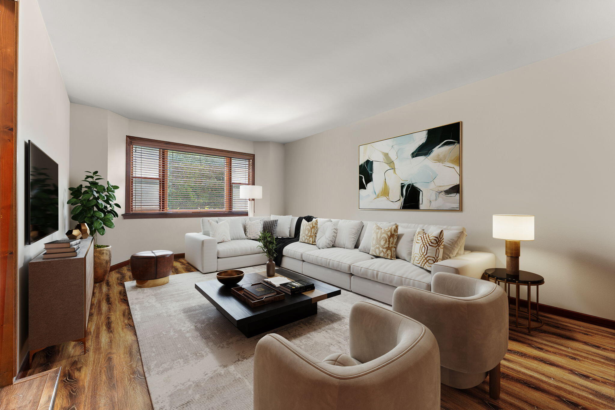 249 West 700 North Valparaiso, IN 46385 - Photo 12 of 46 a living room with furniture or couch and a flat screen tv