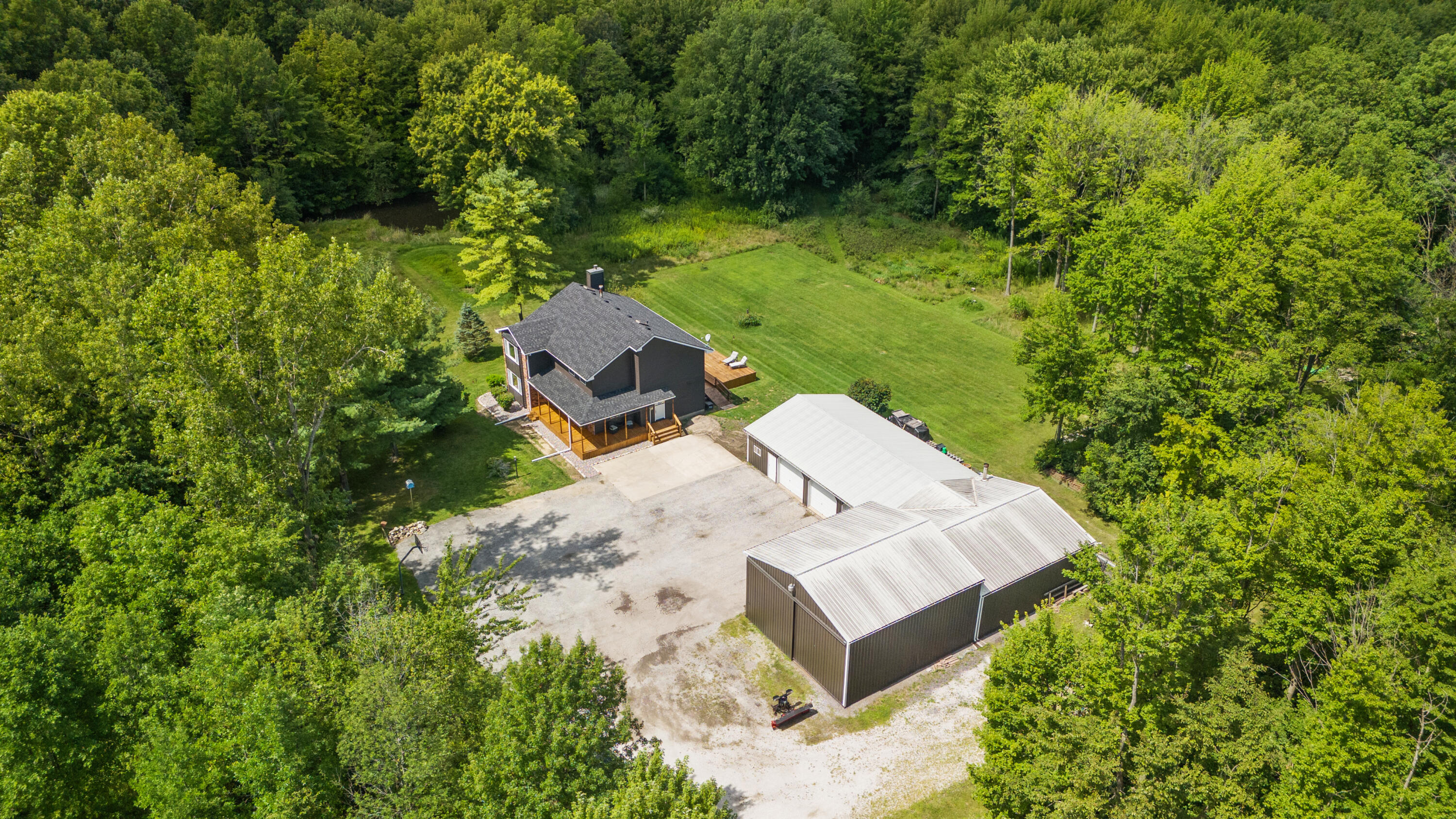 249 West 700 North Valparaiso, IN 46385 - Photo 5 of 46 an aerial view of a house with a yard