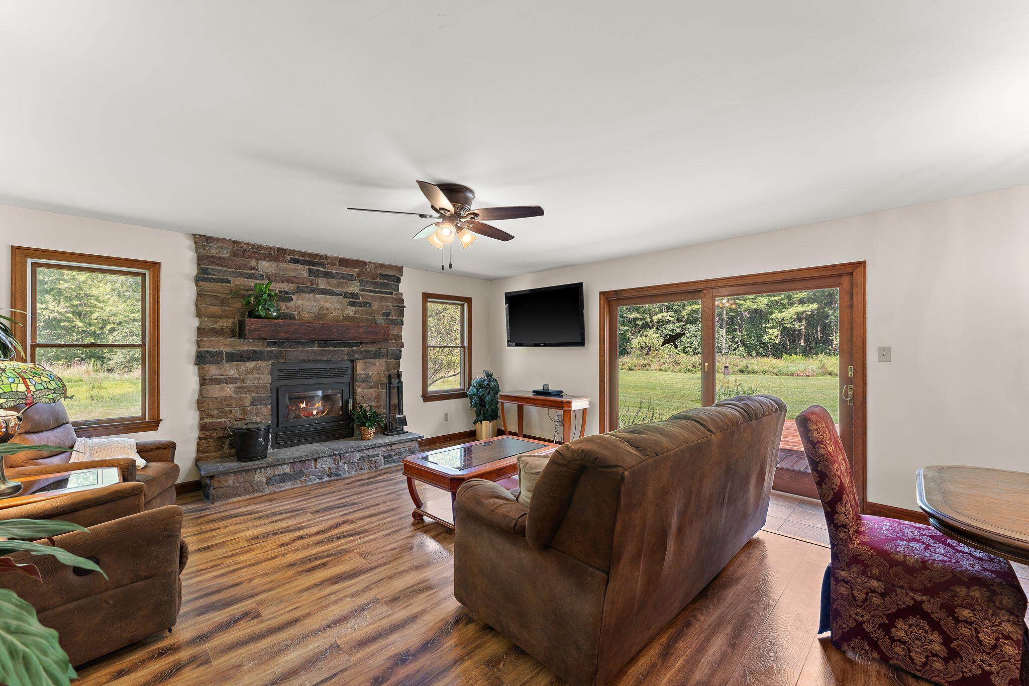 249 West 700 North Valparaiso, IN 46385 - Photo 7 of 46 a living room with furniture and a fireplace