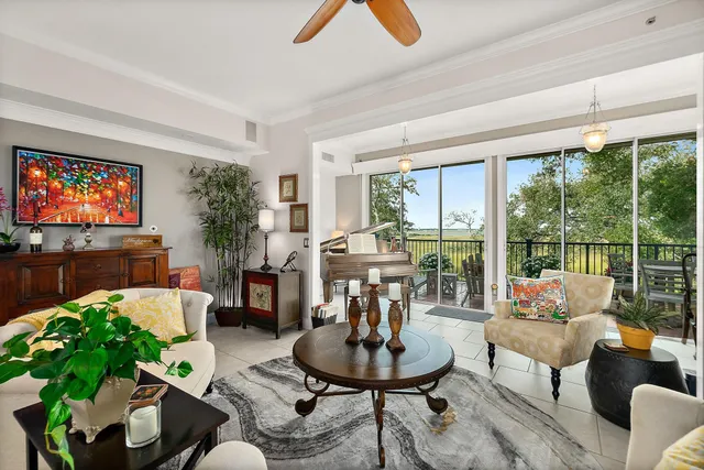 a view of swimming pool from a balcony