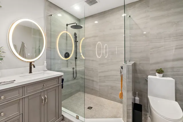 an aerial view of multiple house