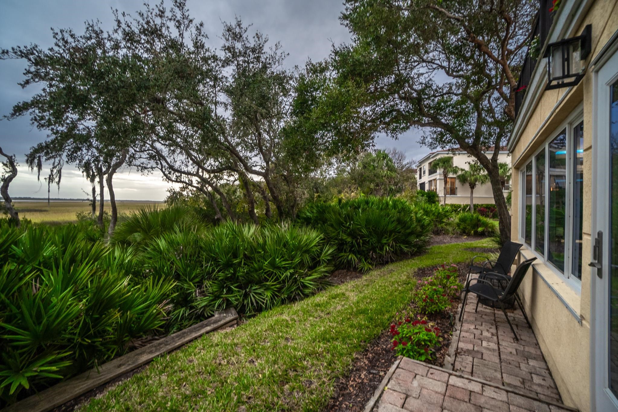 1602 Windjammer Lane St. Augustine, FL 32084 - Photo 75 of 85 a view of a yard with plants and a large tree