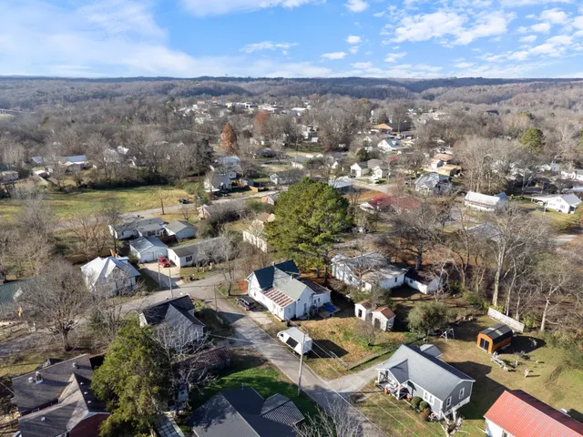 an aerial view of multiple house